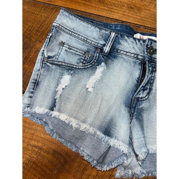 Junior Girls Jake Jeans Allie Cut Off Denim Jean Distressed Shorts Size 11 - Picture 3 of 10